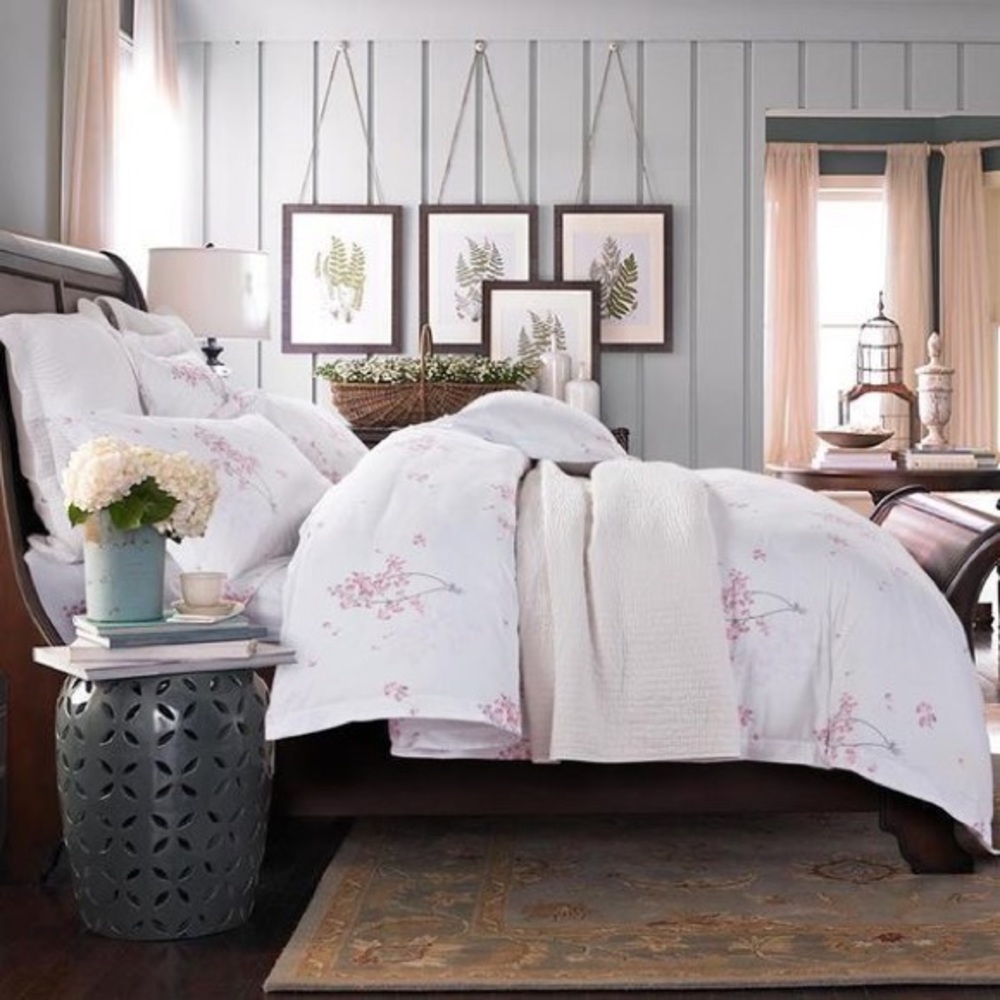 King Size Cotton Duvet Cover + Shams In White